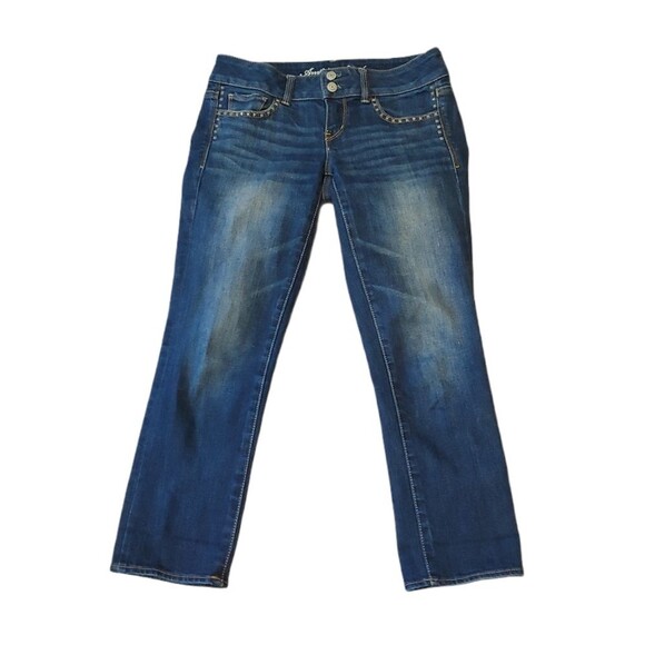 American Eagle Artist Crop Studded Jeans Size 4 - Picture 1 of 10